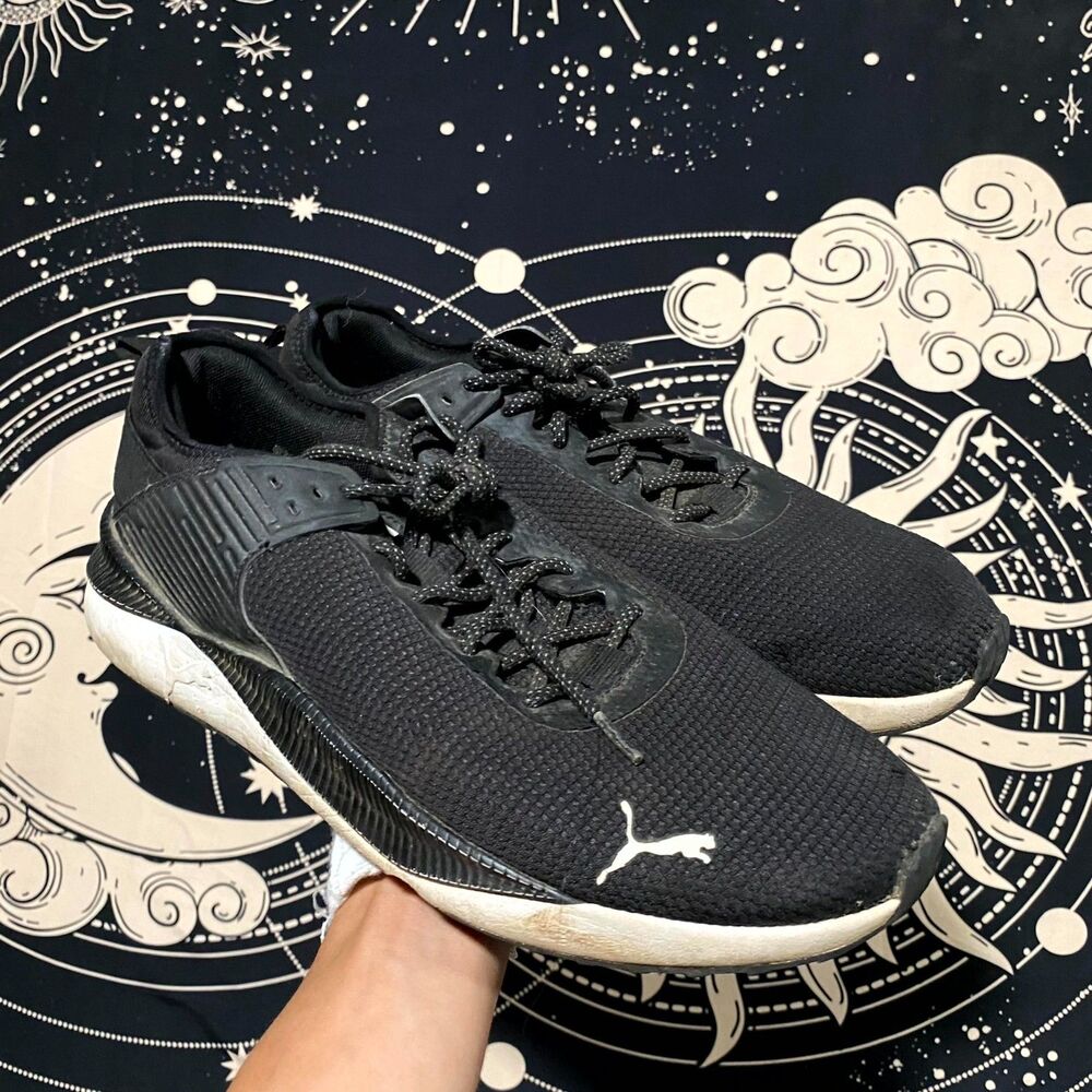 Puma PC Runner 392052-01 Athletic Sneaker Men's 12 Black Knit Gym Jogging Sports